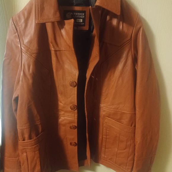 MENS REVOX LEATHER  JACKET - Picture 2 of 4